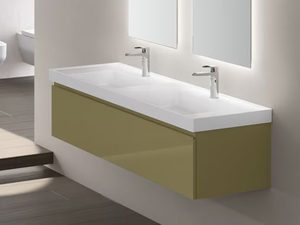 VERA - Double ceramic washbasin _ Gruppo Geromin